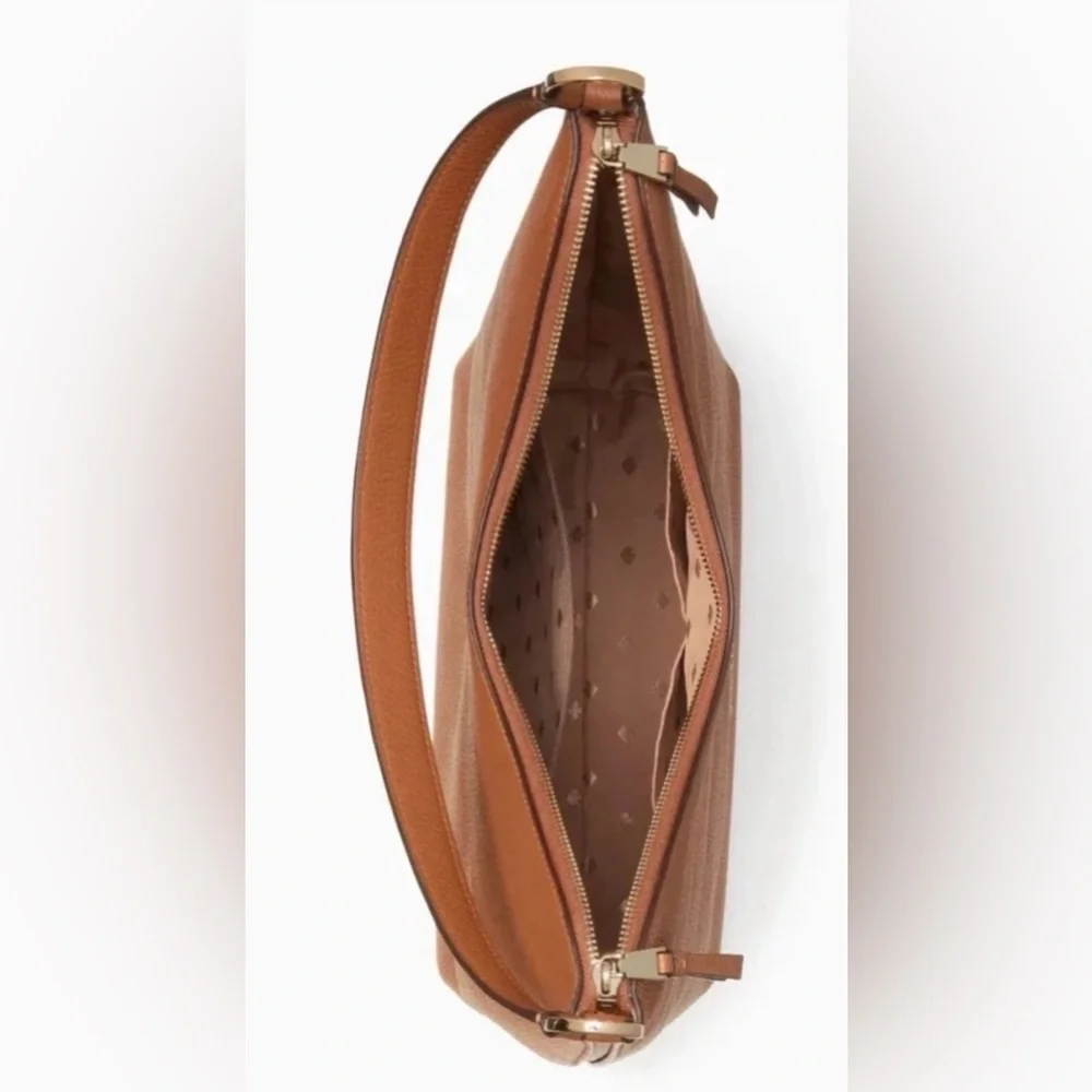 Kate Spade Zippy Pebbled Leather Shoulder Bag Warm Ginger K8140 NWT Crossbody - Picture 2 of 14